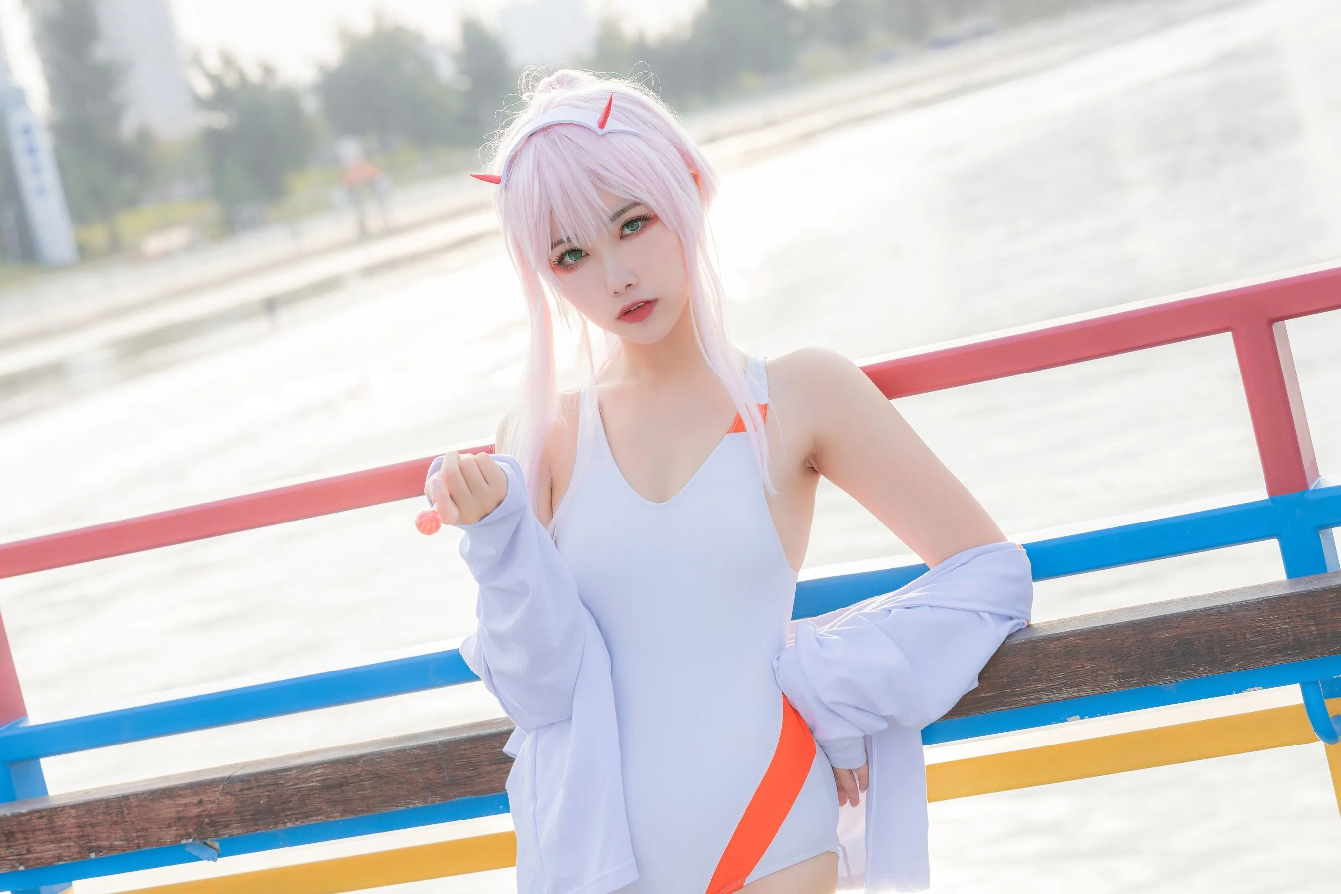 Momoko葵葵 – NO.36 DARLING in the FRANXX 02 泳装 兔女郎花嫁 [61P]插图